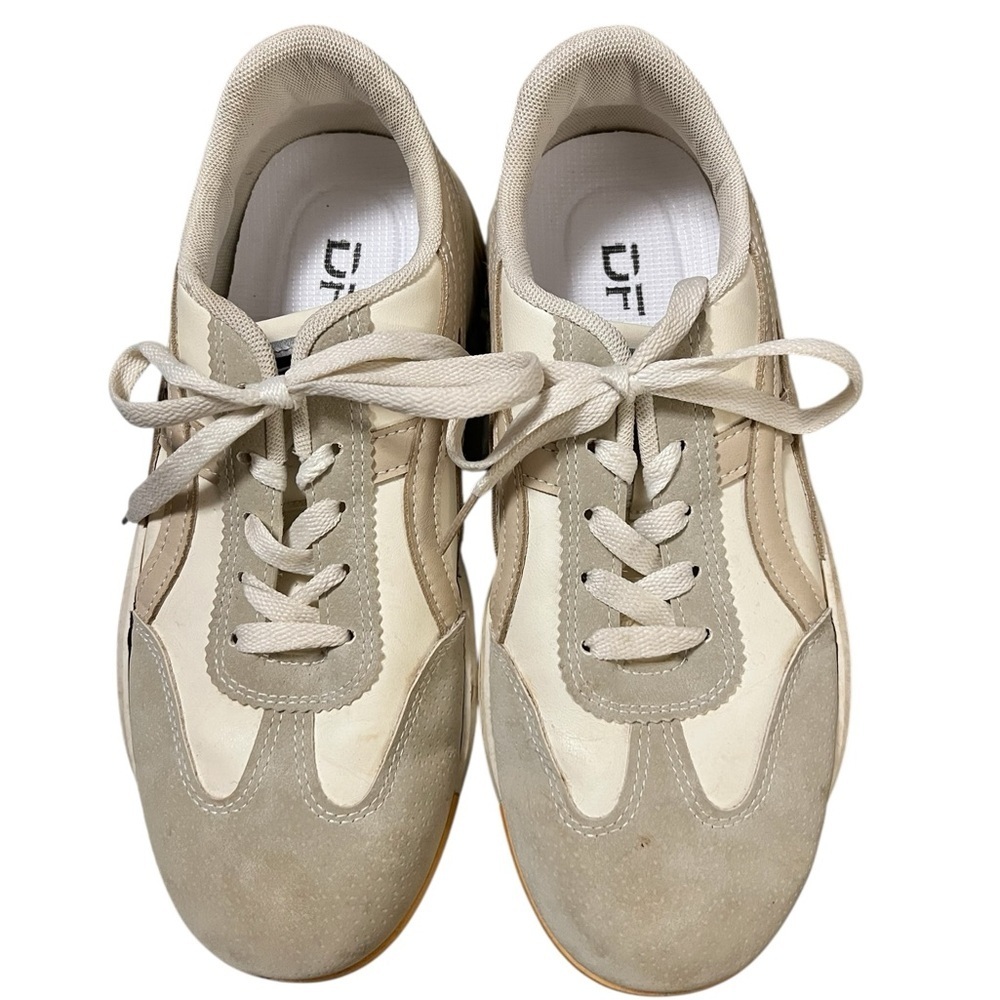 DF De Florance Cloudea tan and white lace up sneakers - Picture 2 of 8